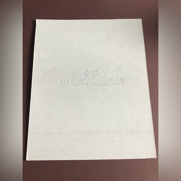 Vintage 60’s 8x10 Clown Print - Picture 2 of 2